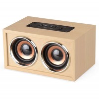 Low Cost Speaker Manufacturer Portable Mini Wooden Wirelss Boom Box Best Mobile Bluetooth Speaker With TF Card AUX